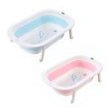 ELE-GATE Portable Foldable Plastic Bathtub with Water Thermometer for Home and Travel Baby Bath Tub 0-12 Months