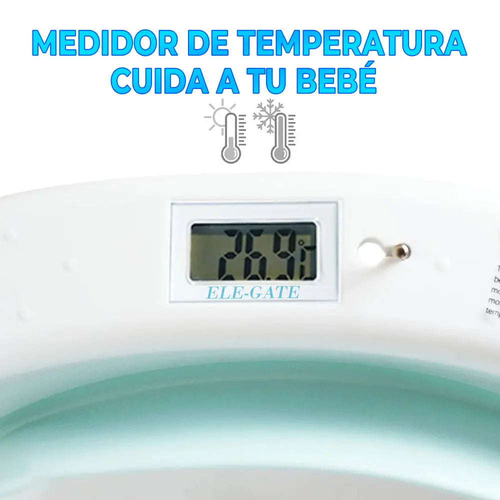 ELE-GATE Portable Foldable Plastic Bathtub with Water Thermometer for Home and Travel Baby Bath Tub 0-12 Months
