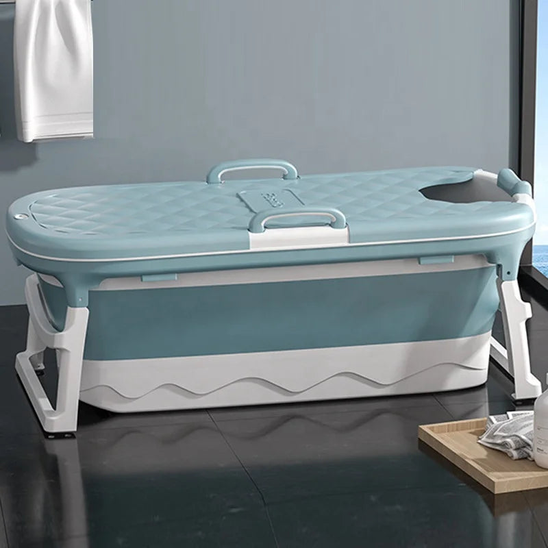 New Large Bathtub Adult Children Folding Bathtub Massage Adult Bath Barrel Steaming Dual-purpose Baby Bath Home Folding Bathtub