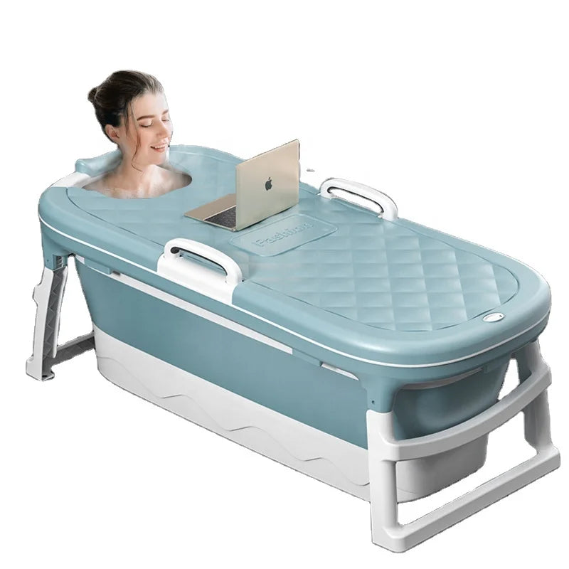 New Large Bathtub Adult Children Folding Bathtub Massage Adult Bath Barrel Steaming Dual-purpose Baby Bath Home Folding Bathtub