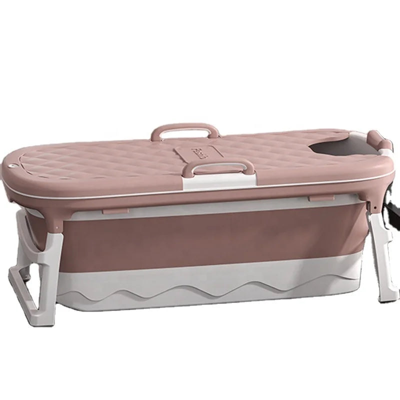 New Large Bathtub Adult Children Folding Bathtub Massage Adult Bath Barrel Steaming Dual-purpose Baby Bath Home Folding Bathtub