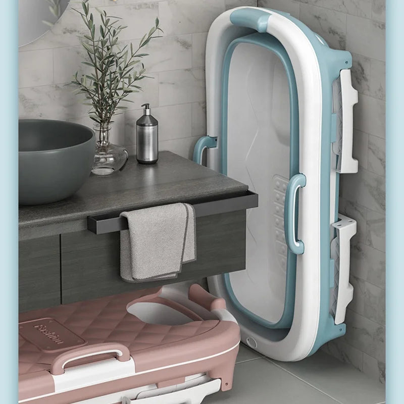 New Large Bathtub Adult Children Folding Bathtub Massage Adult Bath Barrel Steaming Dual-purpose Baby Bath Home Folding Bathtub
