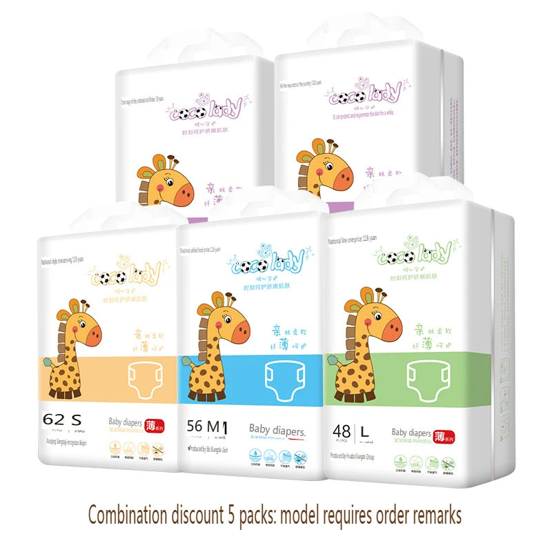 Pañales depara bebés con protector de fugas ( Niño/Niña ) contiene 62 piezas/paquete
Tamaño S  ,Tejido Delgado Desechable 3-6KG