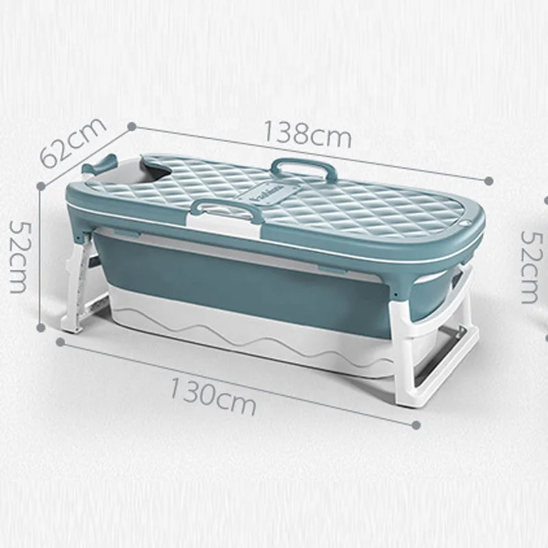 New Large Bathtub Adult Children Folding Bathtub Massage Adult Bath Barrel Steaming Dual-purpose Baby Bath Home Folding Bathtub