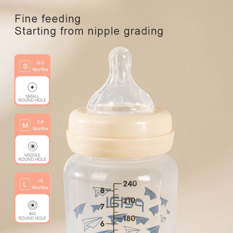 Biberón 240ml Biberón anticólico sin BPA para bebés