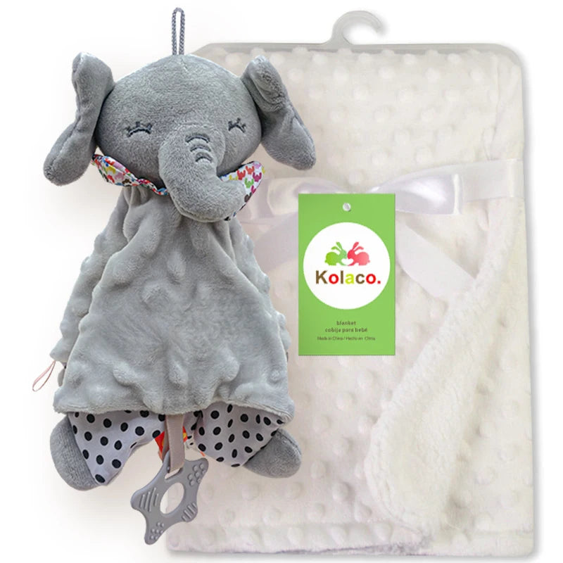 Juego de mantas de bebé personalizado - Doudou Swaddle Stroller & Cuna Funda para dormir. Regalo de ducha para recién nacido decoración personalizada