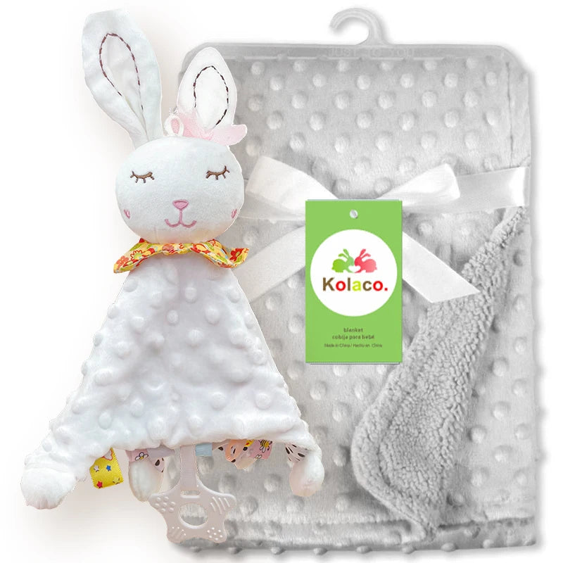 Juego de mantas de bebé personalizado - Doudou Swaddle Stroller & Cuna Funda para dormir. Regalo de ducha para recién nacido decoración personalizada