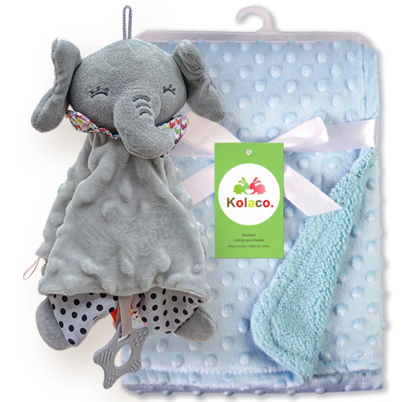 Juego de mantas de bebé personalizado - Doudou Swaddle Stroller & Cuna Funda para dormir. Regalo de ducha para recién nacido decoración personalizada