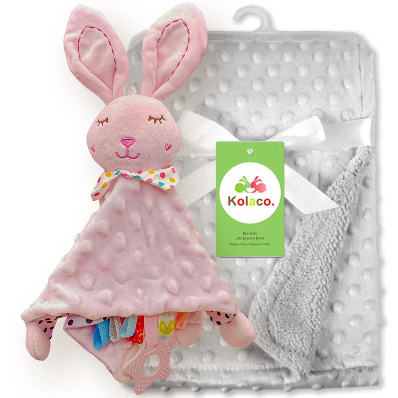 Juego de mantas de bebé personalizado - Doudou Swaddle Stroller & Cuna Funda para dormir. Regalo de ducha para recién nacido decoración personalizada