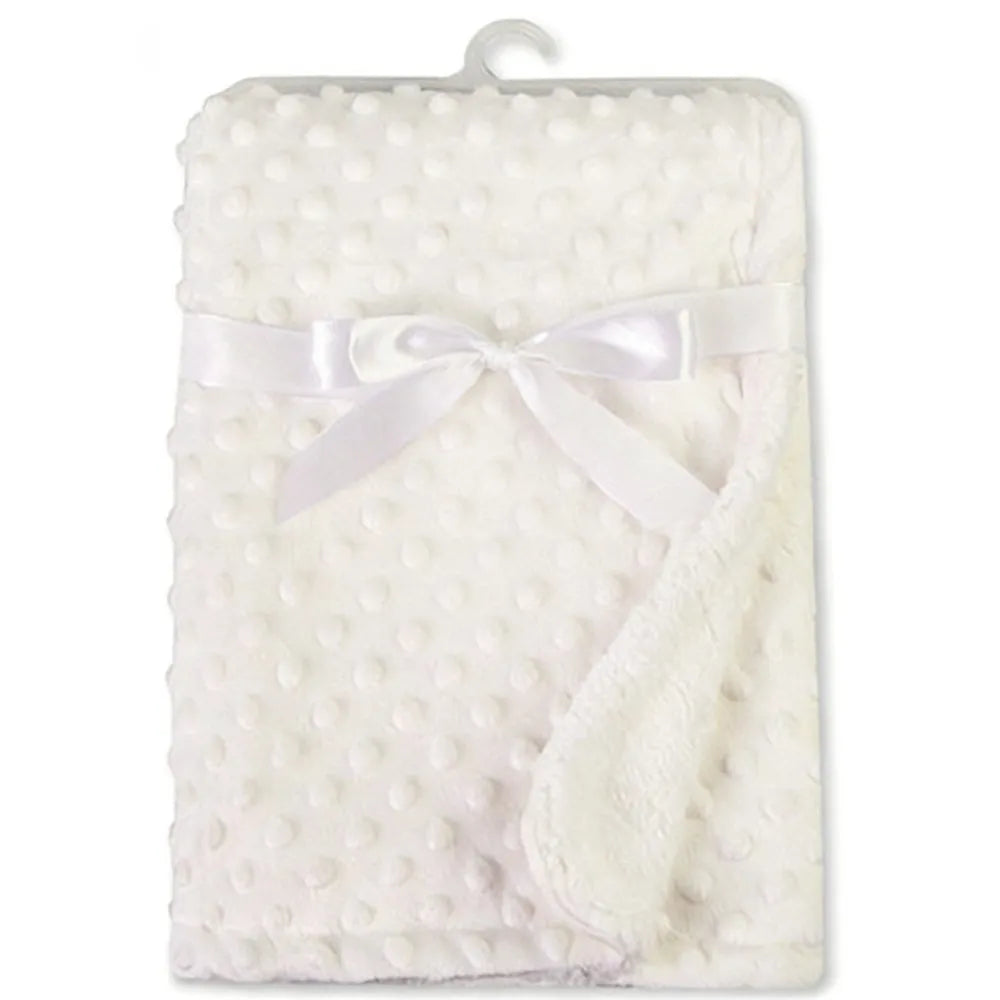 Manta para bebé y manta de lana suave térmica, juego de ropa de cama sólida de invierno, edredón de algodón, ropa de cama infantil, recién nacido