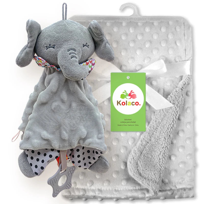 Juego de mantas de bebé personalizado - Doudou Swaddle Stroller & Cuna Funda para dormir. Regalo de ducha para recién nacido decoración personalizada
