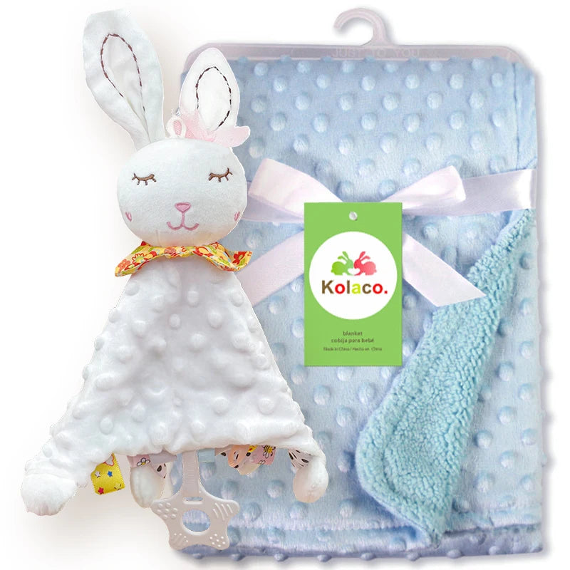 Juego de mantas de bebé personalizado - Doudou Swaddle Stroller & Cuna Funda para dormir. Regalo de ducha para recién nacido decoración personalizada