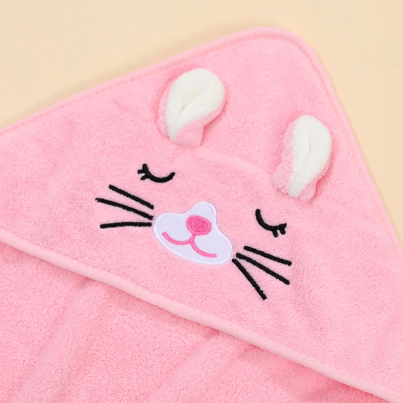 Toallas de baño de bebé de dibujos animados, toalla suave con capucha para recién nacido, bata de baño para niños pequeños.