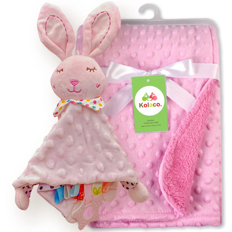 Juego de mantas de bebé personalizado - Doudou Swaddle Stroller & Cuna Funda para dormir. Regalo de ducha para recién nacido decoración personalizada