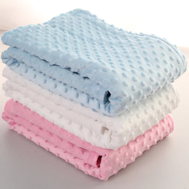 Manta para bebé y manta de lana suave térmica, juego de ropa de cama sólida de invierno, edredón de algodón, ropa de cama infantil, recién nacido