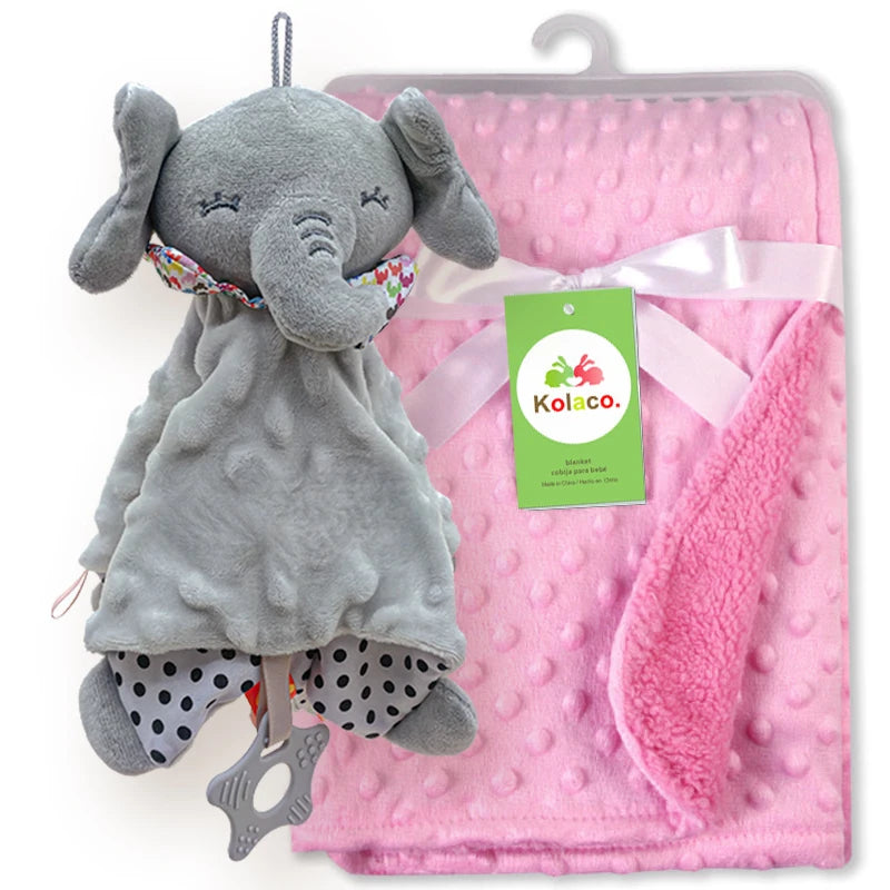 Juego de mantas de bebé personalizado - Doudou Swaddle Stroller & Cuna Funda para dormir. Regalo de ducha para recién nacido decoración personalizada