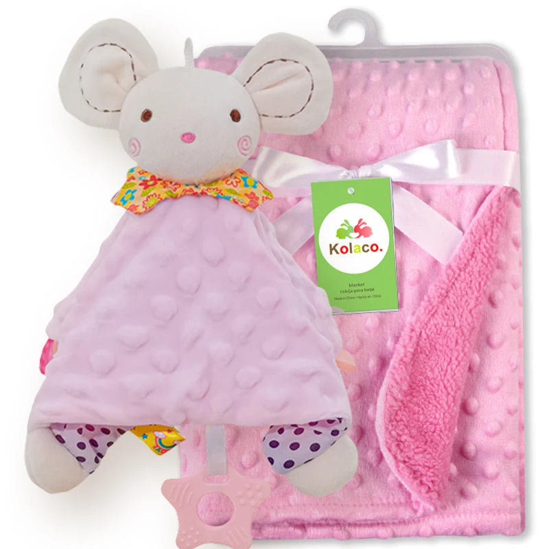 Juego de mantas de bebé personalizado - Doudou Swaddle Stroller & Cuna Funda para dormir. Regalo de ducha para recién nacido decoración personalizada