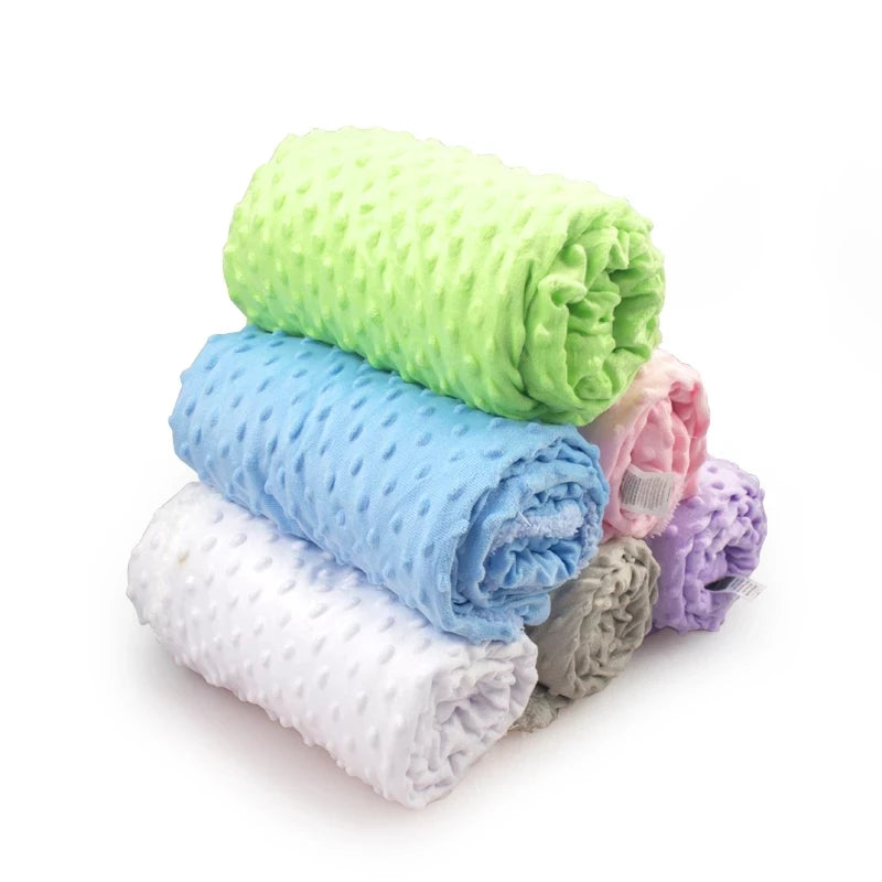 Manta para bebé y manta de lana suave térmica, juego de ropa de cama sólida de invierno, edredón de algodón, ropa de cama infantil, recién nacido