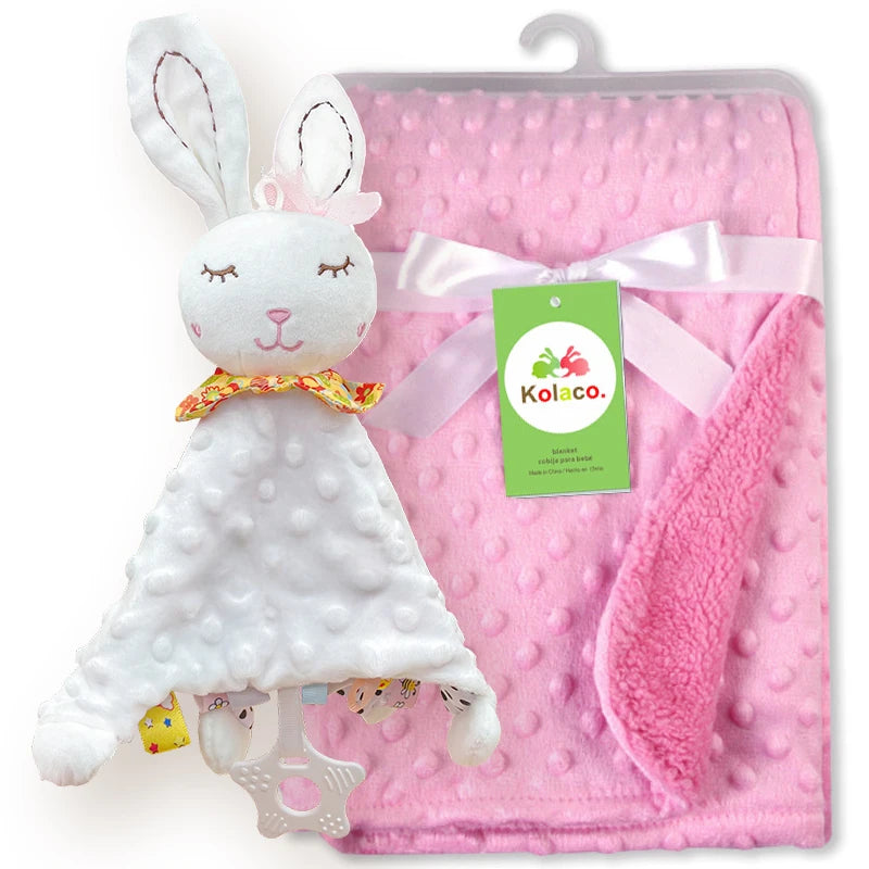 Juego de mantas de bebé personalizado - Doudou Swaddle Stroller & Cuna Funda para dormir. Regalo de ducha para recién nacido decoración personalizada
