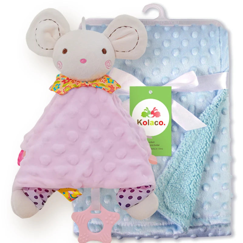 Juego de mantas de bebé personalizado - Doudou Swaddle Stroller & Cuna Funda para dormir. Regalo de ducha para recién nacido decoración personalizada