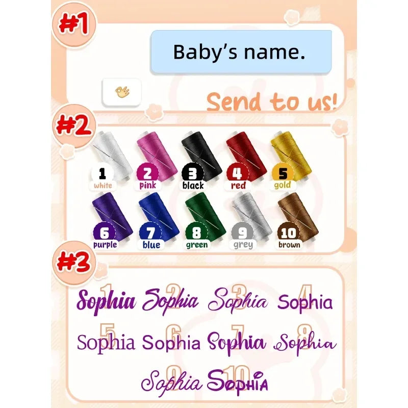 Juego de mantas de bebé personalizado - Doudou Swaddle Stroller & Cuna Funda para dormir. Regalo de ducha para recién nacido decoración personalizada