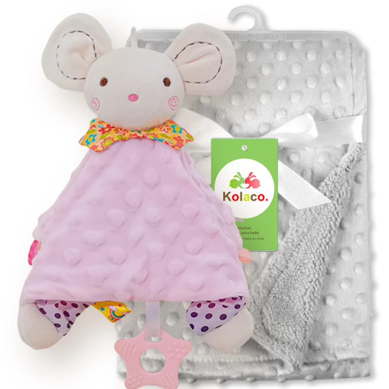 Juego de mantas de bebé personalizado - Doudou Swaddle Stroller & Cuna Funda para dormir. Regalo de ducha para recién nacido decoración personalizada