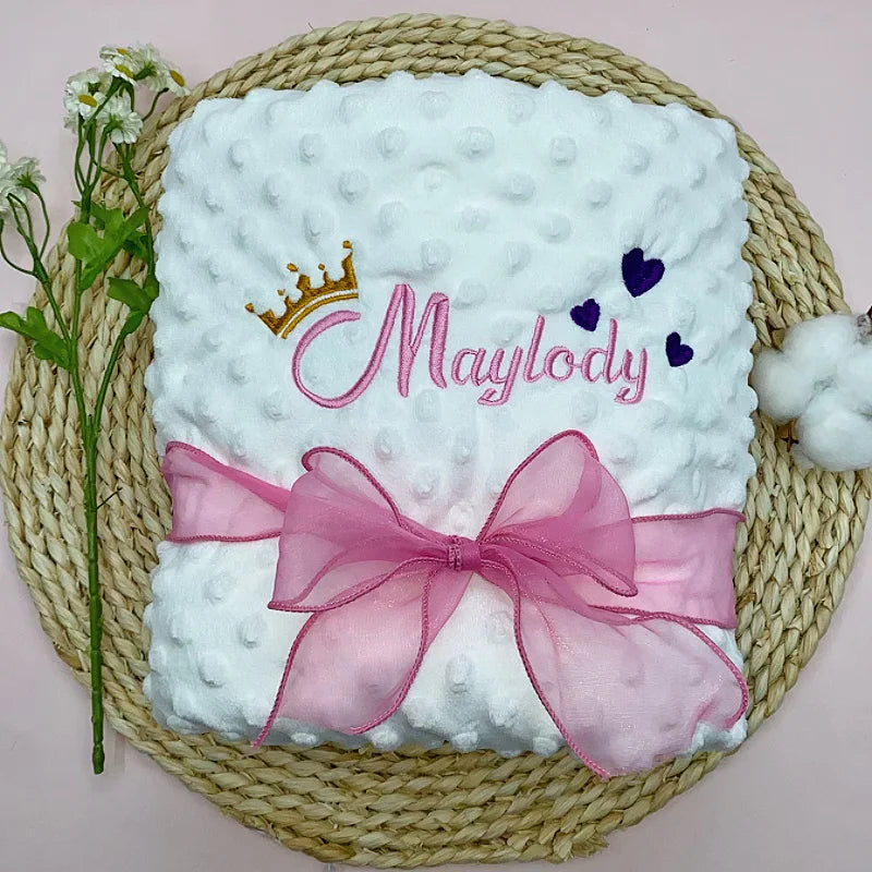 Juego de mantas de bebé personalizado - Doudou Swaddle Stroller & Cuna Funda para dormir. Regalo de ducha para recién nacido decoración personalizada