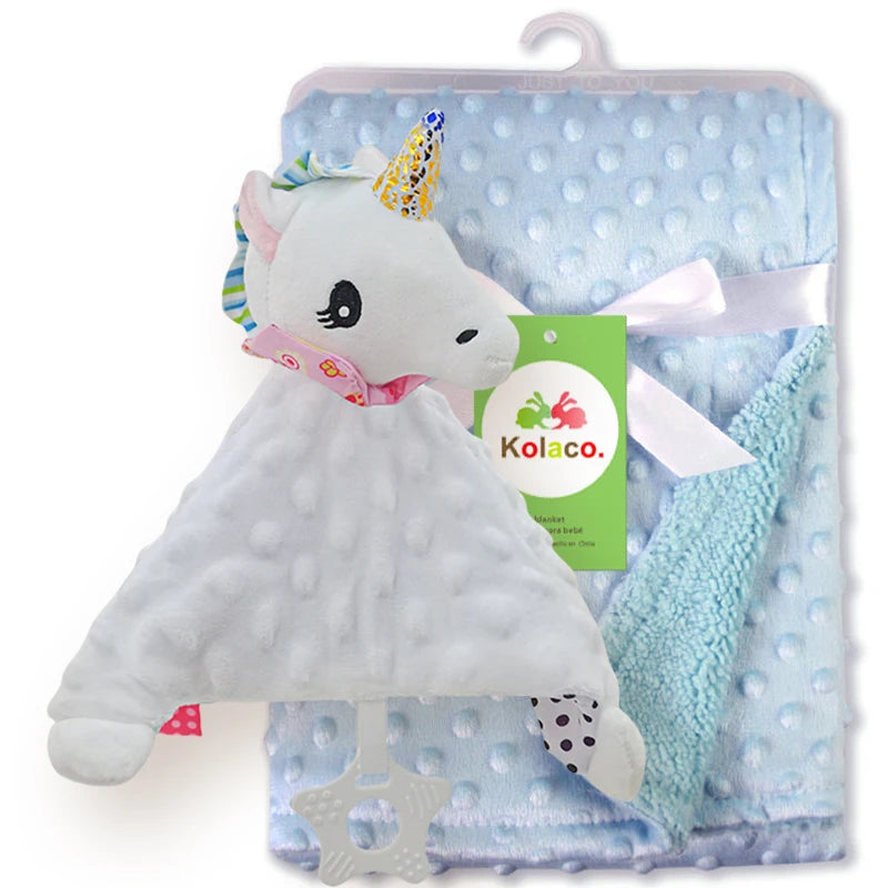 Juego de mantas de bebé personalizado - Doudou Swaddle Stroller & Cuna Funda para dormir. Regalo de ducha para recién nacido decoración personalizada