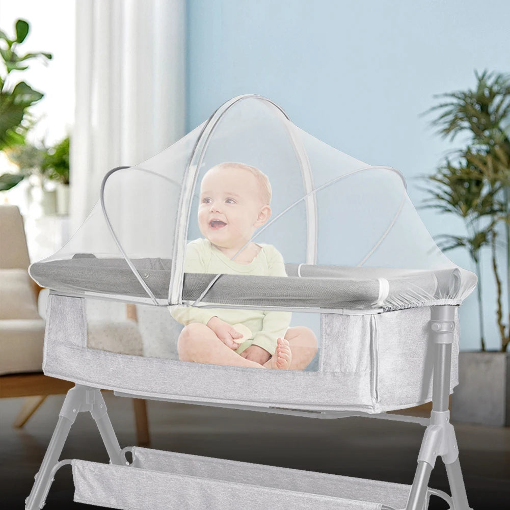 Baby Mosquito Net Tent Breathable Folding Crib Cover Bassinet Mosquito Net Cover for Travel Crib/Playpen