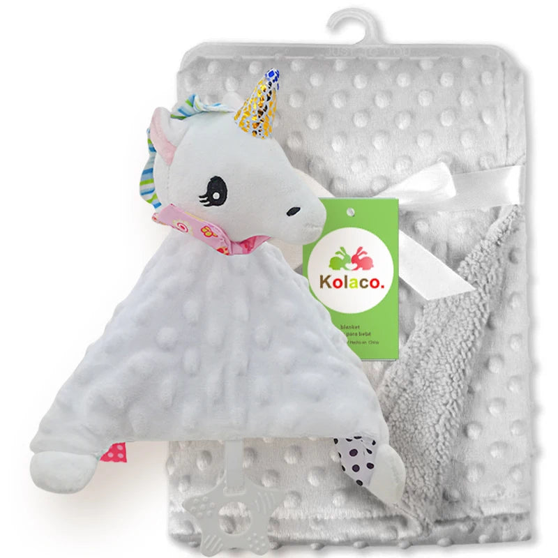 Juego de mantas de bebé personalizado - Doudou Swaddle Stroller & Cuna Funda para dormir. Regalo de ducha para recién nacido decoración personalizada